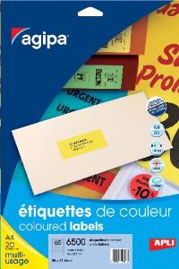 Etiquettes ROUGES 99.1x38.1mm 14/planche boite de 1400 étiquettes AGIPA